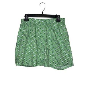 Vineyard Vines Men Boxer Lounge Shorts Green Martini Clock Print Cotton Size M